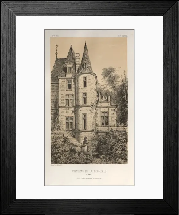 Framed Print : Pl. 29, Chateau De La Bouverie (Sarthe), 1860. Creator: Victor Petit (French, 1817-1874) Framed Print : Pl. 29, Chateau De La Bouverie (Sarthe), 1860. Creator: Victor Petit (French, 1817-1874)