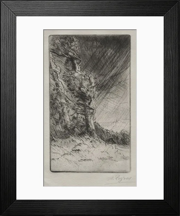 Framed Print : A Gust of Wind. Creator: Alphonse Legros (French, 1837-1911) Framed Print : A Gust of Wind. Creator: Alphonse Legros (French, 1837-1911)