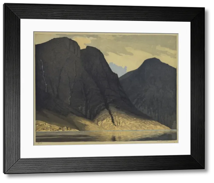 Framed Print : [Mountain View with Water]. Creator: Edward Louis Laurenson (British, 1868-1940)