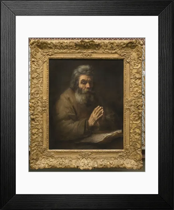 Framed Print : A Bearded Man Wearing a Hat, c. 1655-1660. Creator: Rembrandt van Rijn (Dutch, 1606-1669) Framed Print : A Bearded Man Wearing a Hat, c. 1655-1660. Creator: Rembrandt van Rijn (Dutch, 1606-1669)