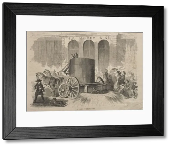 Framed Print : A Boston Watering-Cart, 1857. Creator: Winslow Homer (American, 1836-1910) Framed Print : A Boston Watering-Cart, 1857. Creator: Winslow Homer (American, 1836-1910)