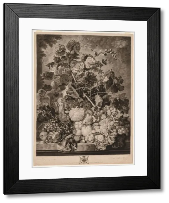 Framed Print : A Fruit Piece, 1781. Creator: Richard Earlom (British, 1743-1822) Framed Print : A Fruit Piece, 1781. Creator: Richard Earlom (British, 1743-1822)
