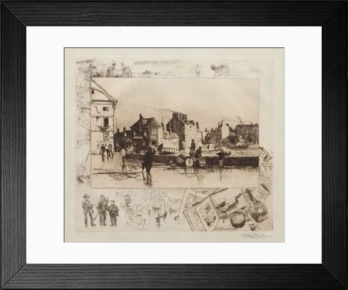 Framed Print : A Gale at Fecamp (Normandie), 1886. Creator: Stephen Parrish (American, 1846-1938) Framed Print : A Gale at Fecamp (Normandie), 1886. Creator: Stephen Parrish (American, 1846-1938)
