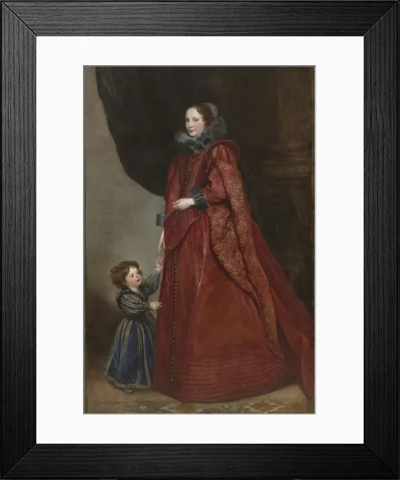 Framed Print : A Genoese Lady with Her Child, c. 1623-1625. Creator: Anthony van Dyck (Flemish, 1599-1641) Framed Print : A Genoese Lady with Her Child, c. 1623-1625. Creator: Anthony van Dyck (Flemish, 1599-1641)