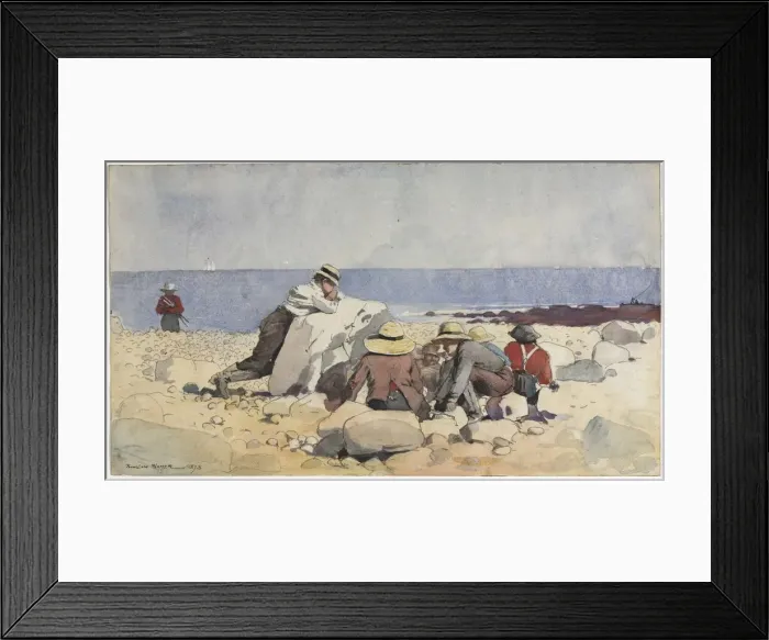 Framed Print : A Clam-Bake, 1873. Creator: Winslow Homer (American, 1836-1910) Framed Print : A Clam-Bake, 1873. Creator: Winslow Homer (American, 1836-1910)
