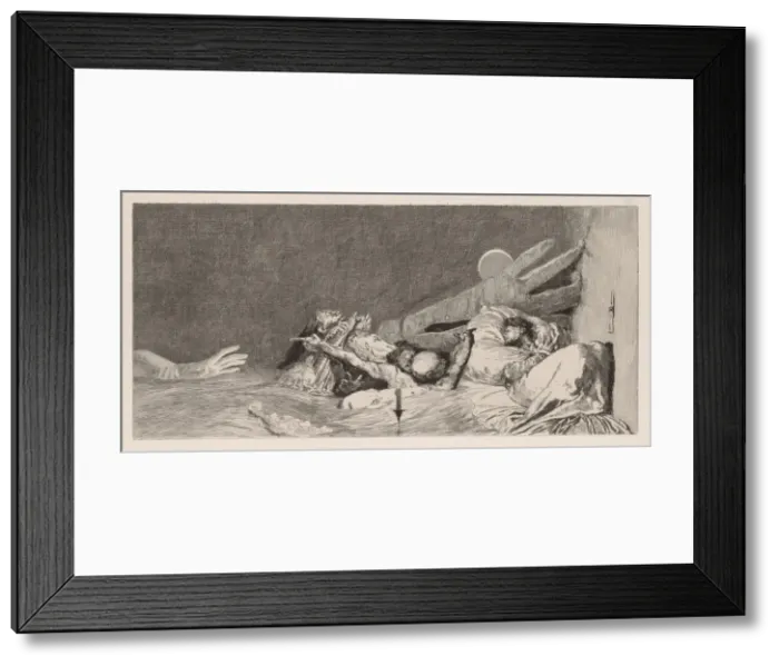 Framed Print : A Glove: Anxieties, 1880. Creator: Max Klinger (German, 1857-1920) Framed Print : A Glove: Anxieties, 1880. Creator: Max Klinger (German, 1857-1920)