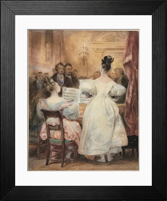 Framed Print : A Concert: Laura Deveria Singing, 1831 Framed Print : A Concert: Laura Deveria Singing, 1831