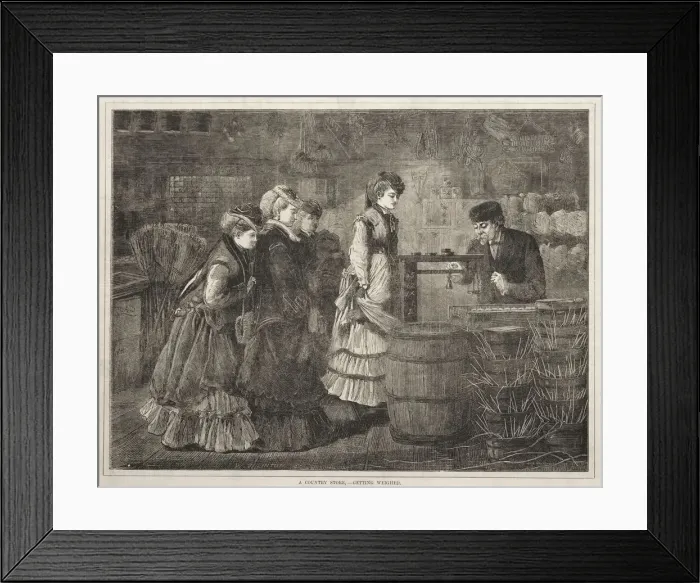 Framed Print : A Country Store, Getting Weighed, 1871. Creator: Winslow Homer (American, 1836-1910) Framed Print : A Country Store, Getting Weighed, 1871. Creator: Winslow Homer (American, 1836-1910)