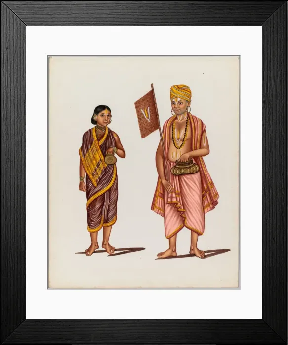 Framed Print : A Couple (from the series Costumes and Professions), mid-1800s. Creator: Unknown Framed Print : A Couple (from the series Costumes and Professions), mid-1800s. Creator: Unknown