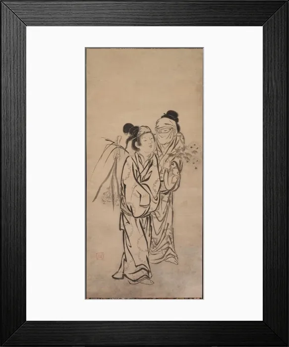 Framed Print : A Couple, late 1500s. Creator: Hasegawa Soen (Japanese) Framed Print : A Couple, late 1500s. Creator: Hasegawa Soen (Japanese)
