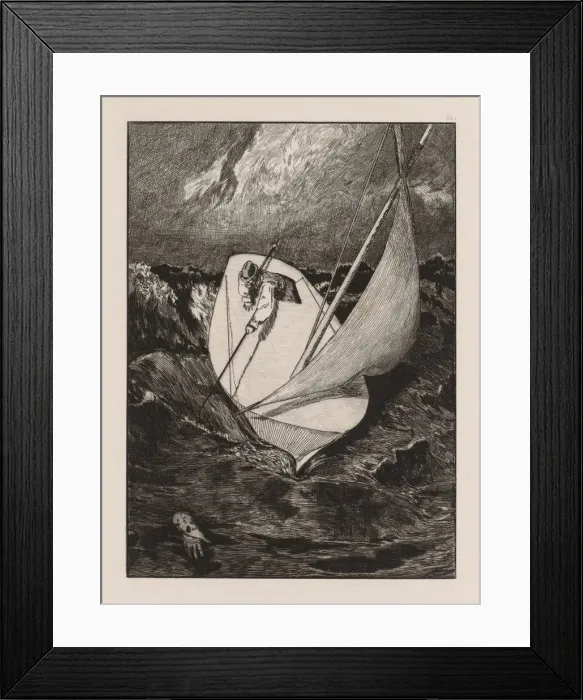 Framed Print : A Glove: The Rescue, 1880. Creator: Max Klinger (German, 1857-1920) Framed Print : A Glove: The Rescue, 1880. Creator: Max Klinger (German, 1857-1920)