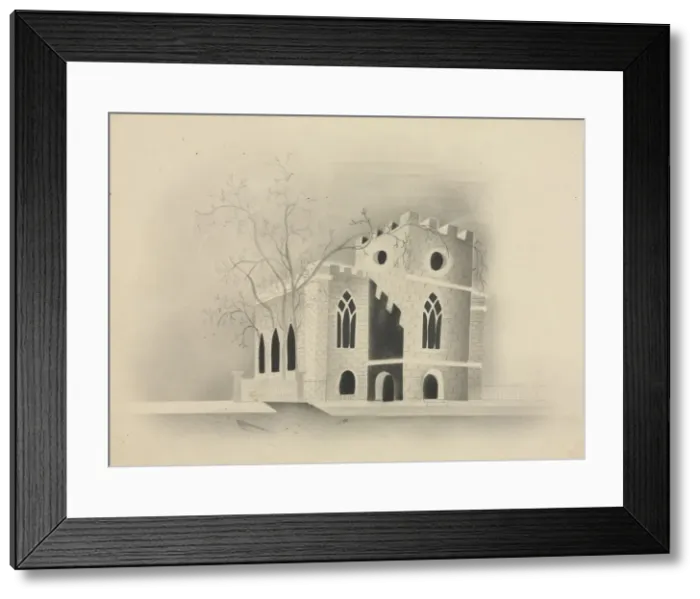 Framed Print : A Gothic Church by Moonlight, 1840. Creator: Mary Altha Nims (American, 1817-1907) Framed Print : A Gothic Church by Moonlight, 1840. Creator: Mary Altha Nims (American, 1817-1907)