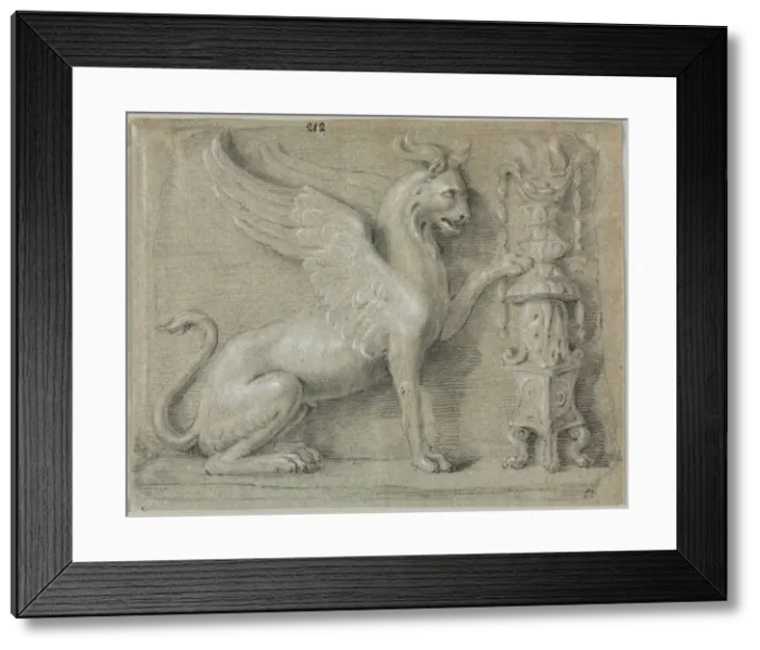 Framed Print : A Griffin Relief, 1700s. Creator: Anonymous Framed Print : A Griffin Relief, 1700s. Creator: Anonymous