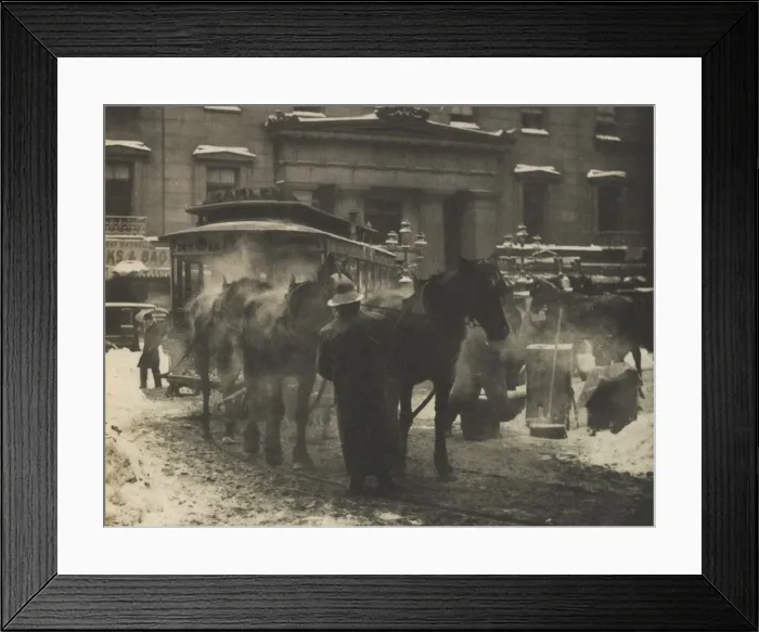 Framed Print : Camera Work: The Terminal, 1892. Creator: Alfred Stieglitz (American, 1864-1946) Framed Print : Camera Work: The Terminal, 1892. Creator: Alfred Stieglitz (American, 1864-1946)