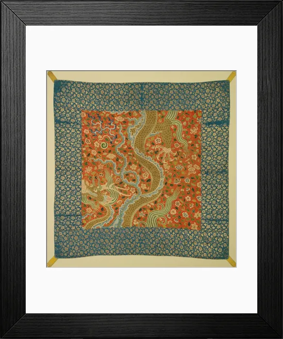 Framed Print : Canopy with Dragon Among Flowers, late 1100s. Creator: Unknown Framed Print : Canopy with Dragon Among Flowers, late 1100s. Creator: Unknown