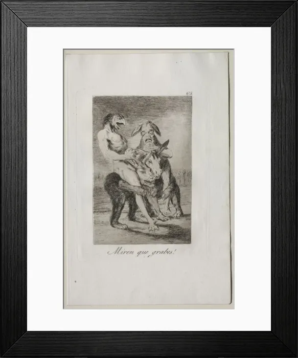 Framed Print : Caprices: Look How Solemn They Are!. Creator: Francisco de Goya (Spanish, 1746-1828) Framed Print : Caprices: Look How Solemn They Are!. Creator: Francisco de Goya (Spanish, 1746-1828)