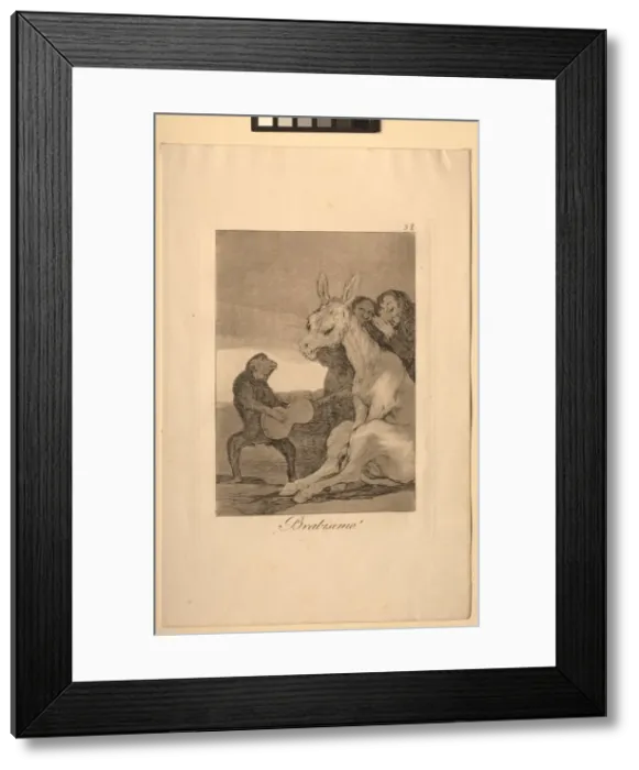 Framed Print : Caprichos: Bravo!. Creator: Francisco de Goya (Spanish, 1746-1828) Framed Print : Caprichos: Bravo!. Creator: Francisco de Goya (Spanish, 1746-1828)