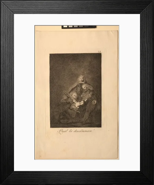 Framed Print : Caprichos: How They Pluck Her!. Creator: Francisco de Goya (Spanish, 1746-1828) Framed Print : Caprichos: How They Pluck Her!. Creator: Francisco de Goya (Spanish, 1746-1828)