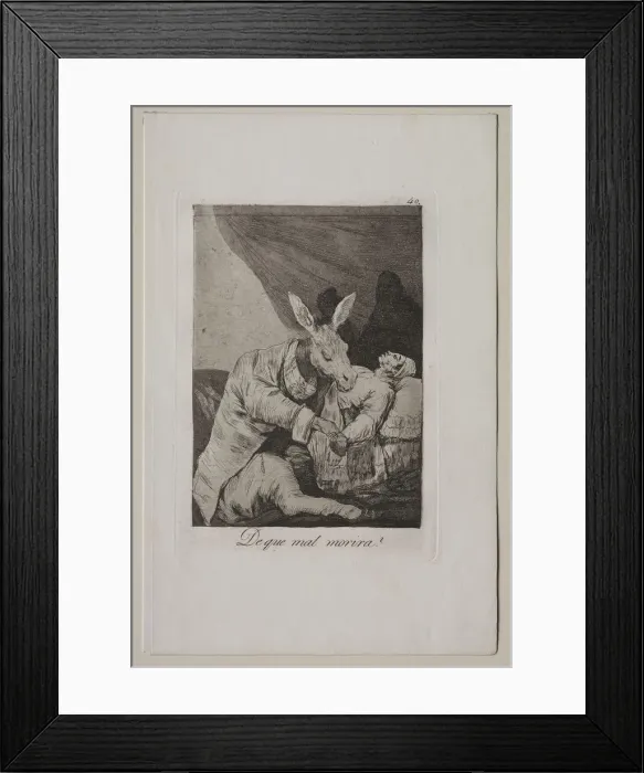 Framed Print : Caprichos: Of What Ill Will He Die?, c. 1798. Creator: Francisco de Goya (Spanish, 1746-1828) Framed Print : Caprichos: Of What Ill Will He Die?, c. 1798. Creator: Francisco de Goya (Spanish, 1746-1828)