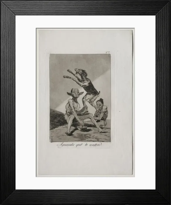 Framed Print : Caprichos: Wait Till Youve Been Anointed. Creator: Francisco de Goya (Spanish, 1746-1828) Framed Print : Caprichos: Wait Till Youve Been Anointed. Creator: Francisco de Goya (Spanish, 1746-1828)