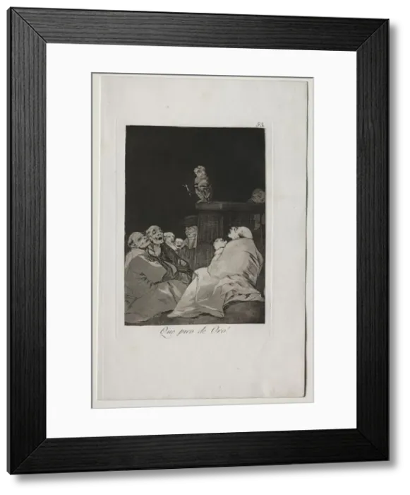 Framed Print : Caprichos: What a Golden Beak!. Creator: Francisco de Goya (Spanish, 1746-1828) Framed Print : Caprichos: What a Golden Beak!. Creator: Francisco de Goya (Spanish, 1746-1828)