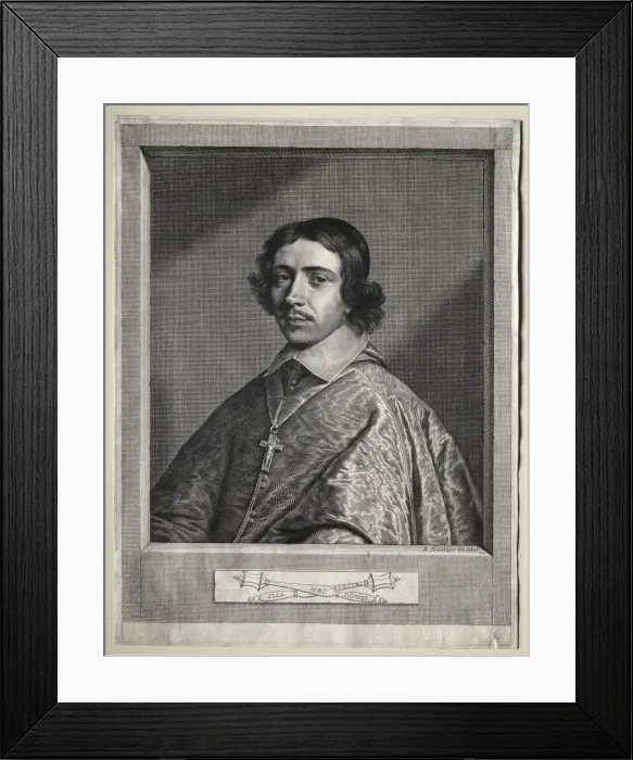 Framed Print : Cardinal de Retz, 1650. Creator: Robert Nanteuil (French, 1623-1678) Framed Print : Cardinal de Retz, 1650. Creator: Robert Nanteuil (French, 1623-1678)
