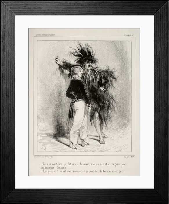 Framed Print : Carnaval. Creator: Paul Gavarni (French, 1804-1866) Framed Print : Carnaval. Creator: Paul Gavarni (French, 1804-1866)