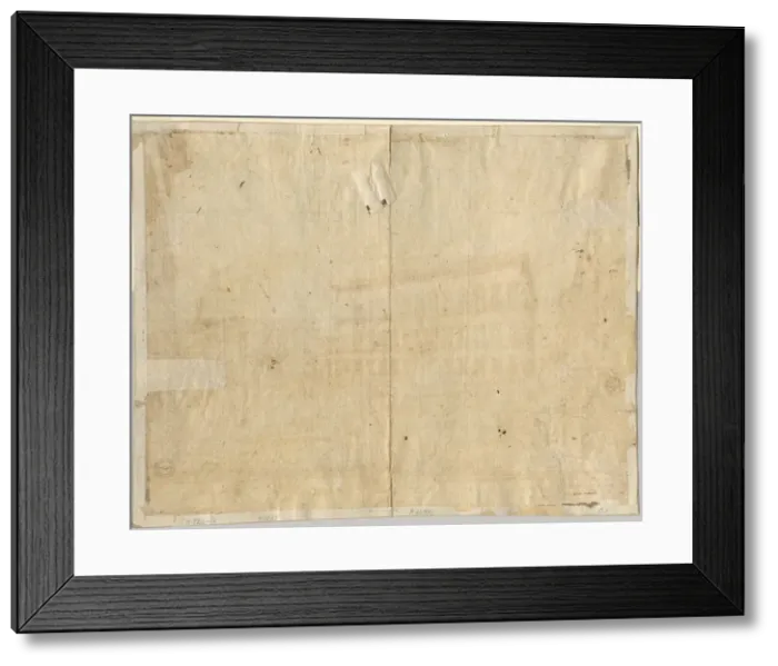 Framed Print : Cartouche (verso), 1664. Creator: Lievin Cruyl (Flemish, c. 1640-c. 1720) Framed Print : Cartouche (verso), 1664. Creator: Lievin Cruyl (Flemish, c. 1640-c. 1720)