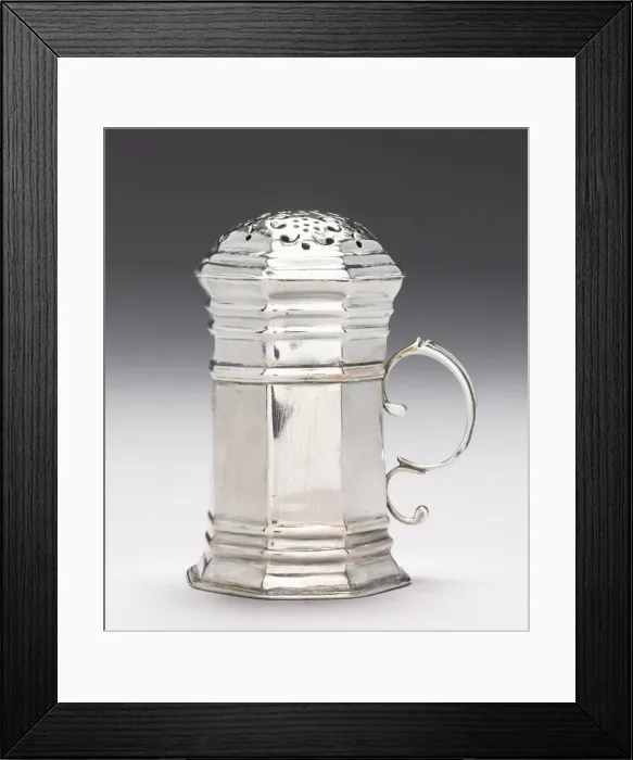 Framed Print : Caster with Lid, c. 1720. Creator: Andrew Tyler (American, 1692-1741) Framed Print : Caster with Lid, c. 1720. Creator: Andrew Tyler (American, 1692-1741)