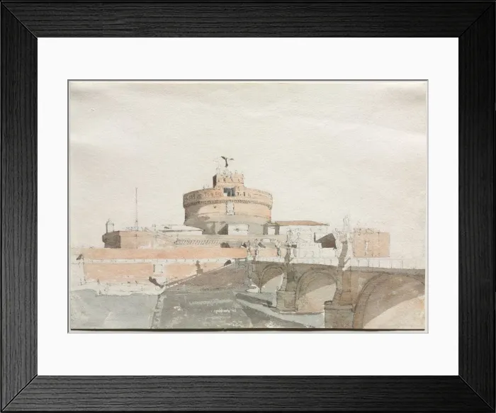 Framed Print : Castel Sant Angelo. Creator: Thomas Ender (Austrian, 1793-1875) Framed Print : Castel Sant Angelo. Creator: Thomas Ender (Austrian, 1793-1875)