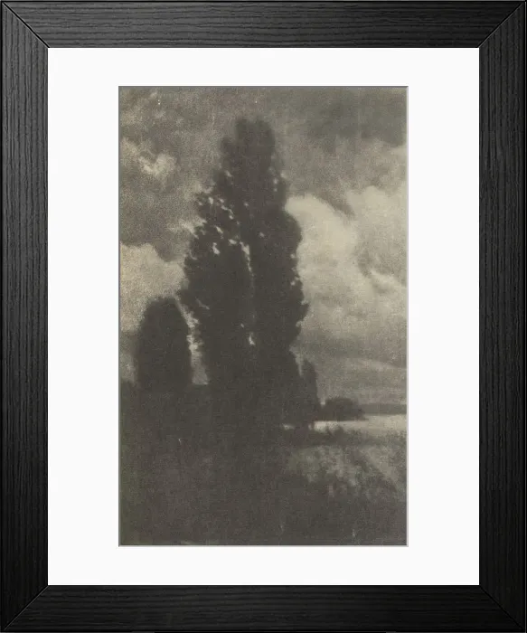 Framed Print : Camera Work: Poplars and Clouds, 1906. Creator: Hans Watzek (Austrian, 1848-1903) Framed Print : Camera Work: Poplars and Clouds, 1906. Creator: Hans Watzek (Austrian, 1848-1903)