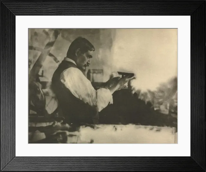 Framed Print : Camera Work: The Etching Printer - William Strang, Esq. A. R. A. 1907. Creator: J Framed Print : Camera Work: The Etching Printer - William Strang, Esq. A. R. A. 1907. Creator: J