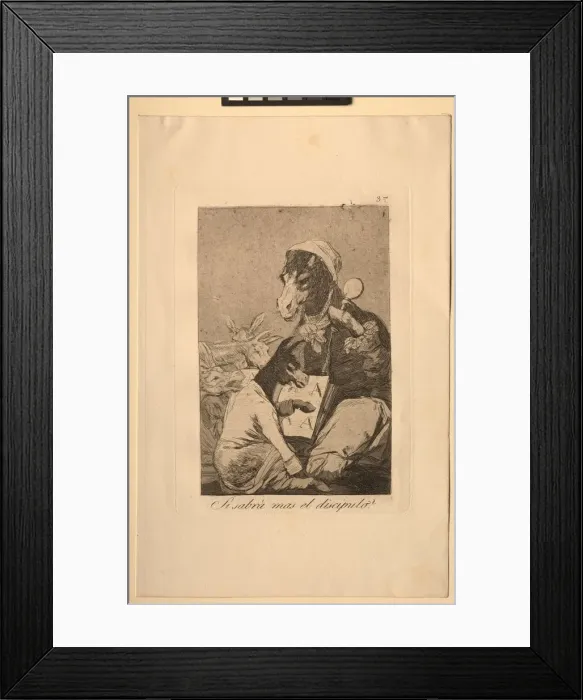 Framed Print : Caprices: Might Not the Pupil Know More?. Creator: Francisco de Goya (Spanish, 1746-1828) Framed Print : Caprices: Might Not the Pupil Know More?. Creator: Francisco de Goya (Spanish, 1746-1828)
