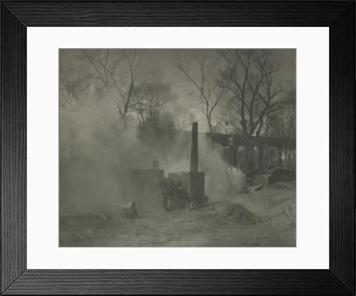 Framed Print : Camera Work: The Asphalt Paver; New York, 1892. Creator: Alfred Stieglitz (American, 1864-1946)