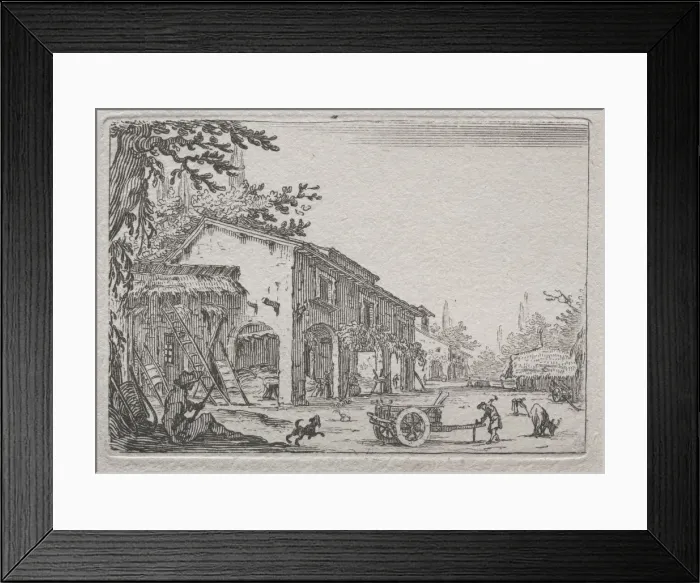 Framed Print : Caprices: The Italian Farm. Creator: Jacques Callot (French, 1592-1635) Framed Print : Caprices: The Italian Farm. Creator: Jacques Callot (French, 1592-1635)