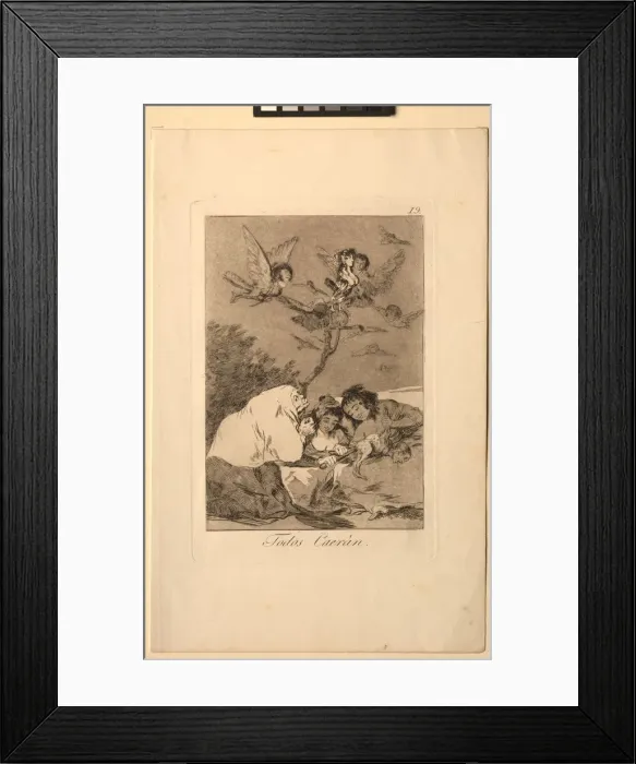 Framed Print : Caprichos: All Will Fall. Creator: Francisco de Goya (Spanish, 1746-1828) Framed Print : Caprichos: All Will Fall. Creator: Francisco de Goya (Spanish, 1746-1828)