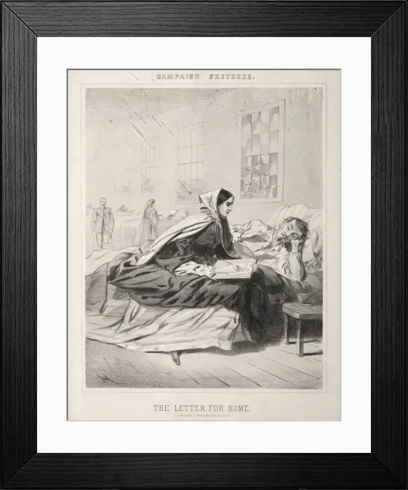 Framed Print : Campaign Sketches: The Letter for Home, 1863. Creator: Winslow Homer (American, 1836-1910) Framed Print : Campaign Sketches: The Letter for Home, 1863. Creator: Winslow Homer (American, 1836-1910)
