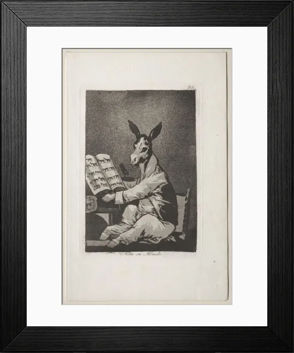 Framed Print : Caprichos: And So was His Grandfather Creator: Francisco de Goya (Spanish, 1746-1828) Framed Print : Caprichos: And So was His Grandfather Creator: Francisco de Goya (Spanish, 1746-1828)