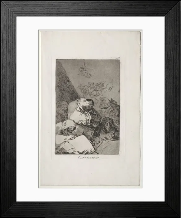 Framed Print : Caprichos: Correction. Creator: Francisco de Goya (Spanish, 1746-1828) Framed Print : Caprichos: Correction. Creator: Francisco de Goya (Spanish, 1746-1828)