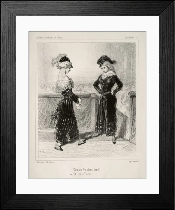 Framed Print : Carnaval. Creator: Paul Gavarni (French, 1804-1866) Framed Print : Carnaval. Creator: Paul Gavarni (French, 1804-1866)