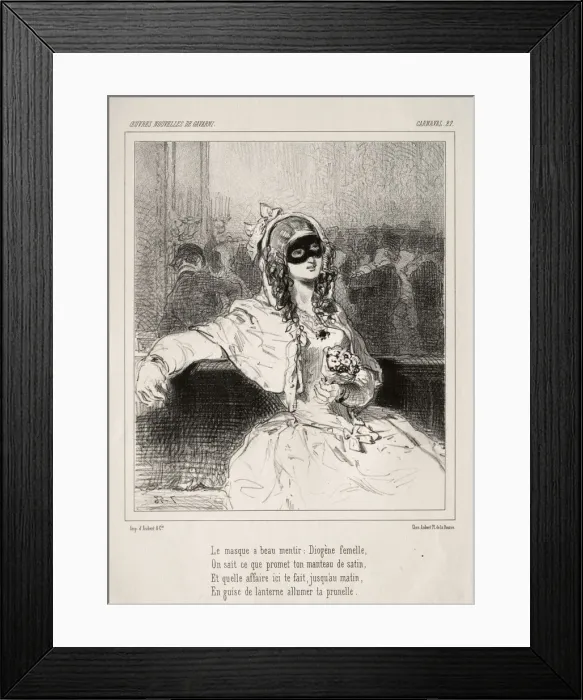 Framed Print : Carnaval. Creator: Paul Gavarni (French, 1804-1866) Framed Print : Carnaval. Creator: Paul Gavarni (French, 1804-1866)