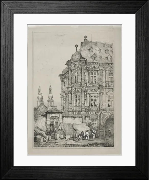 Framed Print : Castle of Martinsburg, Mainz, Germany, 1833. Creator: Samuel Prout (British, 1783-1852) Framed Print : Castle of Martinsburg, Mainz, Germany, 1833. Creator: Samuel Prout (British, 1783-1852)