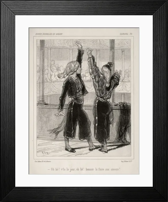 Framed Print : Carnaval. Creator: Paul Gavarni (French, 1804-1866) Framed Print : Carnaval. Creator: Paul Gavarni (French, 1804-1866)
