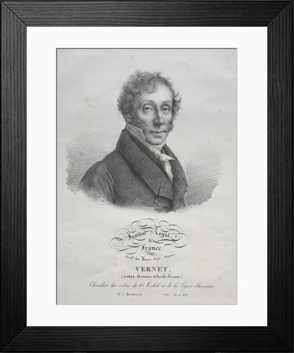 Framed Print : Carl Vernet, c. 1825. Creator: Julien Leopold Boilly (French, 1796-1874) Framed Print : Carl Vernet, c. 1825. Creator: Julien Leopold Boilly (French, 1796-1874)