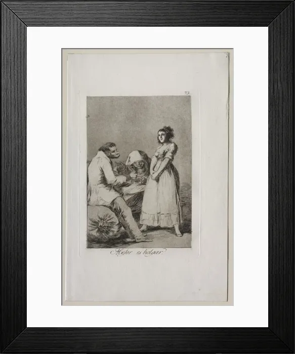 Framed Print : Caprichos: It is Better to be Lazy. Creator: Francisco de Goya (Spanish, 1746-1828) Framed Print : Caprichos: It is Better to be Lazy. Creator: Francisco de Goya (Spanish, 1746-1828)