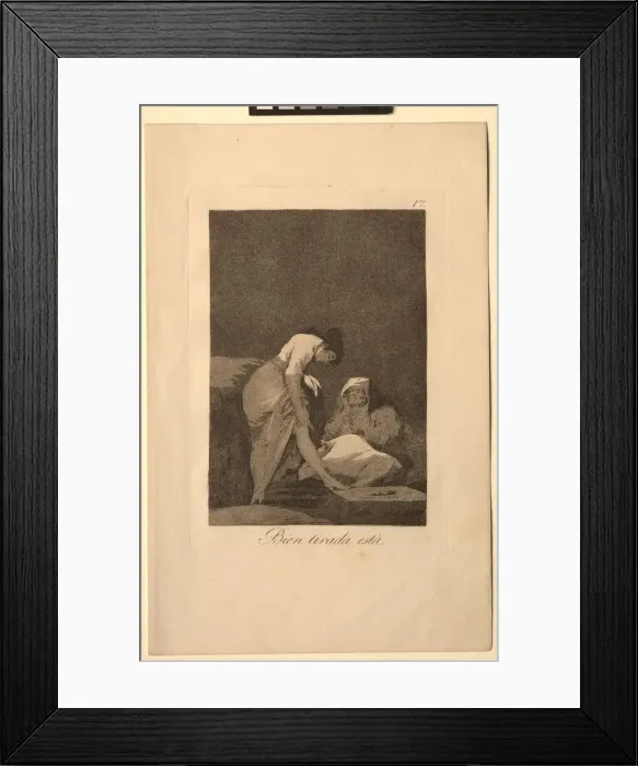 Framed Print : Caprichos: It is Nicely Stretched. Creator: Francisco de Goya (Spanish, 1746-1828) Framed Print : Caprichos: It is Nicely Stretched. Creator: Francisco de Goya (Spanish, 1746-1828)