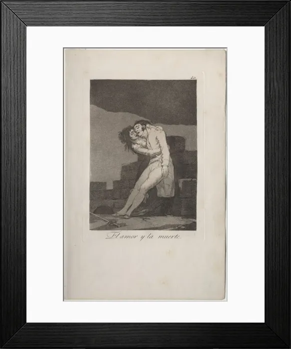 Framed Print : Caprichos: Love and Death. Creator: Francisco de Goya (Spanish, 1746-1828) Framed Print : Caprichos: Love and Death. Creator: Francisco de Goya (Spanish, 1746-1828)
