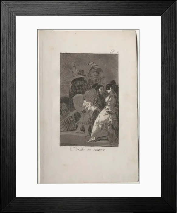 Framed Print : Caprichos: No One Knows Himself. Creator: Francisco de Goya (Spanish, 1746-1828) Framed Print : Caprichos: No One Knows Himself. Creator: Francisco de Goya (Spanish, 1746-1828)
