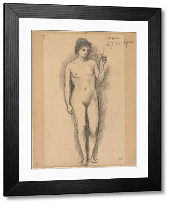 Framed Print : Carmen, last half 1800s. Creator: Pierre Puvis de Chavannes (French, 1824-1898) Framed Print : Carmen, last half 1800s. Creator: Pierre Puvis de Chavannes (French, 1824-1898)