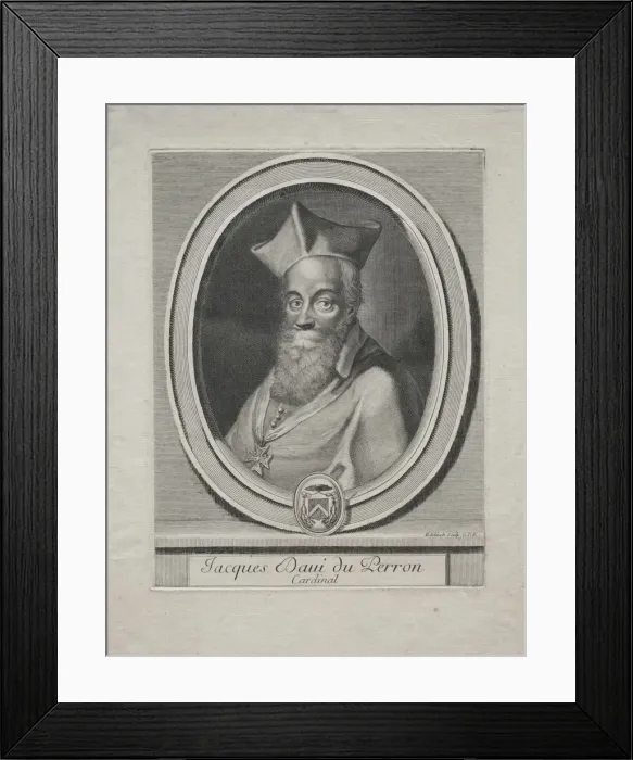 Framed Print : Cardinal Jaques Davey Duperron. Creator: Gerard Edelinck (French, 1640-1707) Framed Print : Cardinal Jaques Davey Duperron. Creator: Gerard Edelinck (French, 1640-1707)